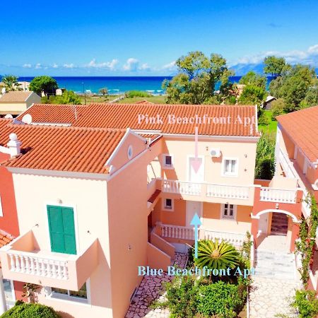 Pink & Blue Beachfront Apartments Acharavi  Exterior foto