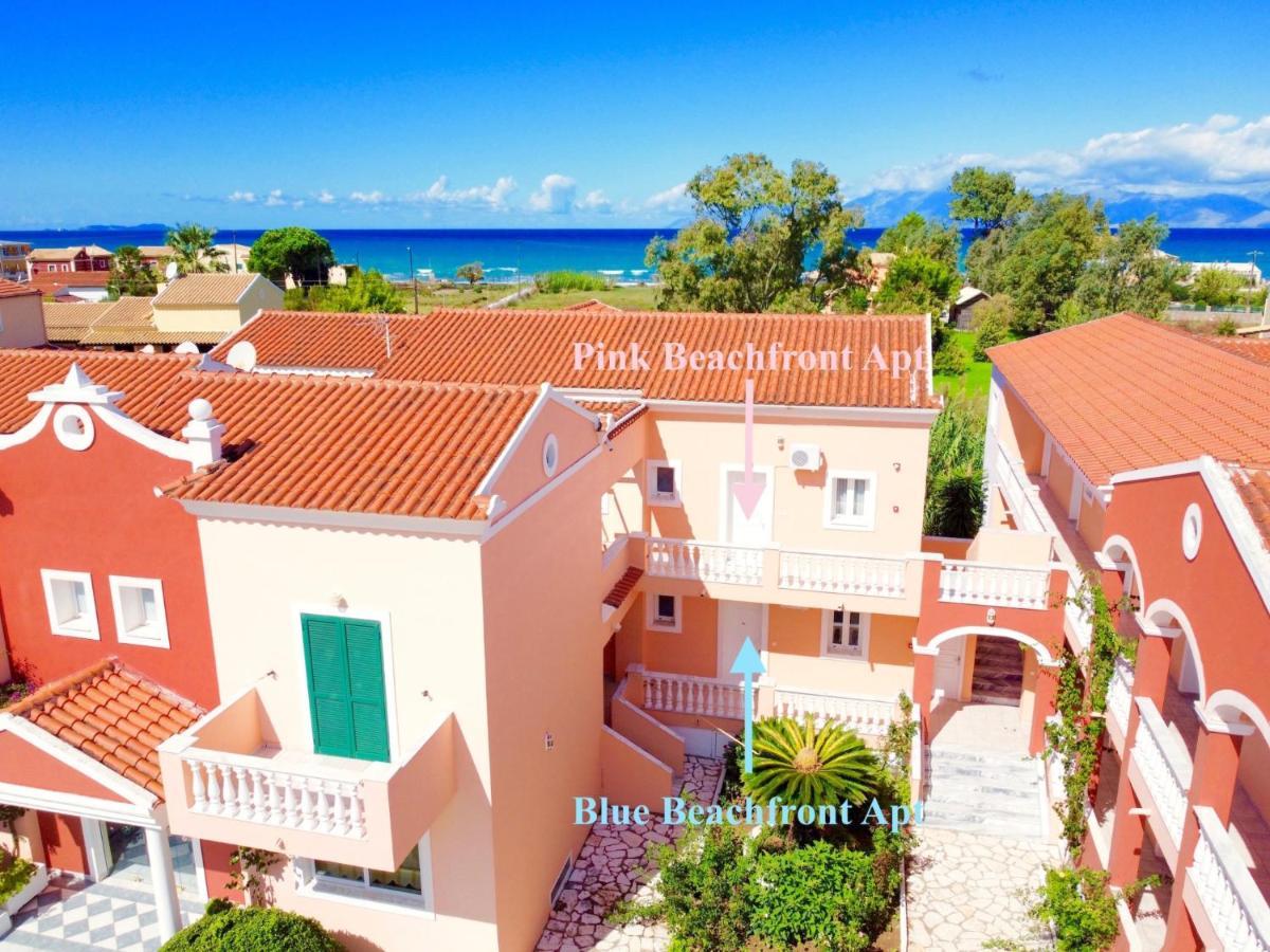 Pink & Blue Beachfront Apartments Acharavi  Exterior foto